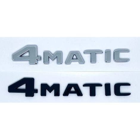 (4MATIC, Argent) - Emblème ABS Série S compatible avec Mercedes-Benz Classe S W222 W223 - Logo autocollant latéral arrière (1/5)