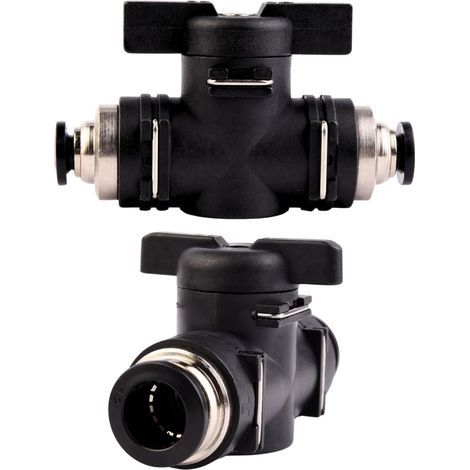 Set of 2 Air Control Valves, 12mm Straight Pneumatic Valve, PBT and Copper, for Pneumatic Tools (1/5)