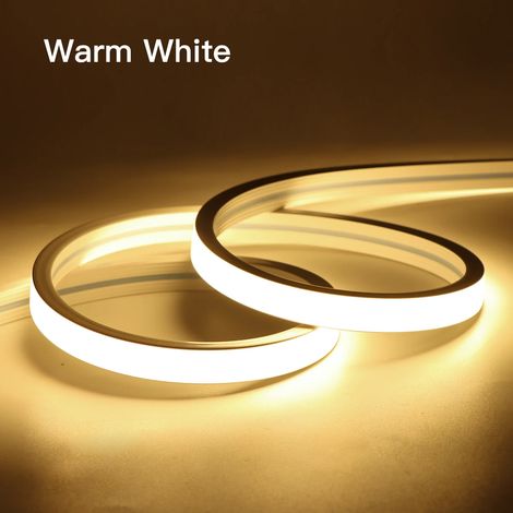 (Lumière chaude, 1 m) Bande lumineuse LED COB WiFi intelligente, bande lumineuse néon 5V, décoration de chambre DIY, compatible avec Alexa et Google Home. (1/5)