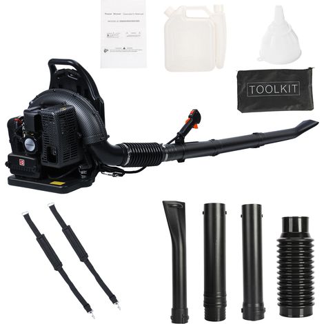 Souffleur de feuilles à essence à dos EB650, Souffleur thermique 2 temps, 63CC, 2,3KW, 1,7L, 6800r/min (1/5)