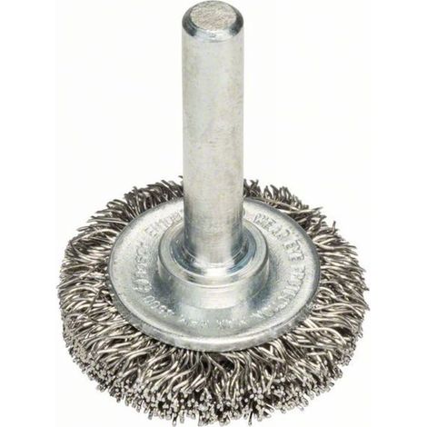 Bosch Accessories Scheibenbürste, gewellt, rostfrei, 30 mm, 0,3 mm, 6 mm, 4500 U/ min Schaft-Ø 6 mm