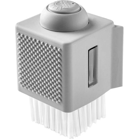 Brosse à vaisselle avec distributeur Gris Brosse cuisine ergonomique en PP et silicone pour nettoyage facile des casseroles et éviers sans abîmer les surfaces (1/5)