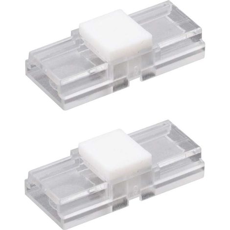 2x Connecteur coupleur rapide 2 bandes LED 8mm Raccord Borne Adaptateur Lumière Lampe Bande lumineuse Ruban Cuisine Maison Meuble Salle de bain (1/3)