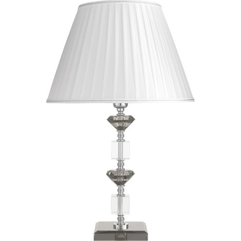 Lampada da tavolo GALA in vetro con dettagli in metallo Fume' 40x66 cm (1/2)