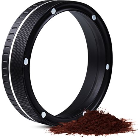 Magnetischer Dosiertrichter aus Aluminium für Espressokaffee mit 6 Diamantmagneten, kompatibel mit 54-mm-Siebträgern von Delonghi, Donlim, Breville und Bialetti. (1/5)