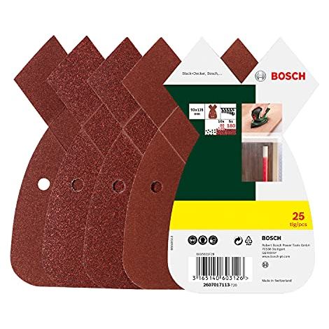 Bosch Accessories 2607017113 KIT Multi carta abrasiva a strappo, perforato Dimensione dei grani 80, 120, 180 (L x L) 93