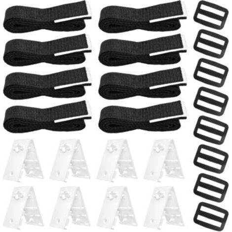 Kit de Fixation pour bâche Solaire de Piscine, kit de Sangles de Couverture Solaire pour Piscine Universelle enterrée Comprenant 8 Sangles en Nylon,8 plaques de Cordon,8 Boucles (1/5)