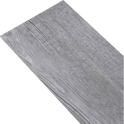 vidaXL Laminas de Suelo de PVC Autoadhesivas Madera Gris Mate (1/2)