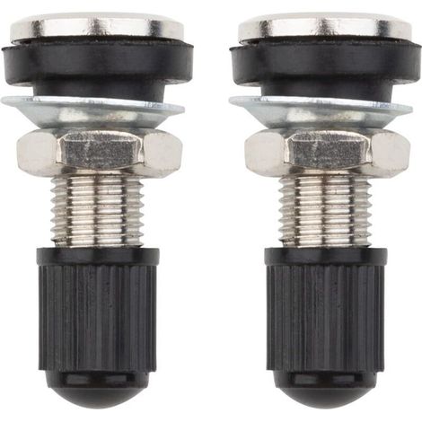 2 pièces Voiture Moto Pneu Valve Tubeless Potence en métal avec Capuchon Anti-poussière （32mm)