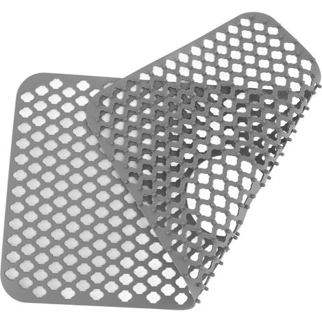 Tapis de Protection Antidérapant en Silicone pour évier de Cuisine, Tapis de Drainage avec Trou de Drainage, 24,8 X 13,0 Pouces, Idéal pour les éviers de Ferme en Acier Inoxydable et en (GRAY) (1/5)
