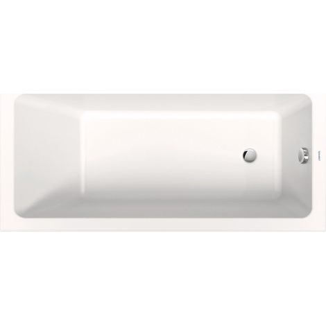 Duravit – Baignoire droite 150x70 – Acrylique sanitaire – Rectangulaire à encastrer – Volume 95L – Dossier ergonomique