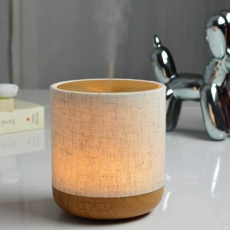 Diffuseur de parfum ultrasonic Alesia en tissu et plastique - Beige - H 13 cm - Livraison gratuite (1/4)