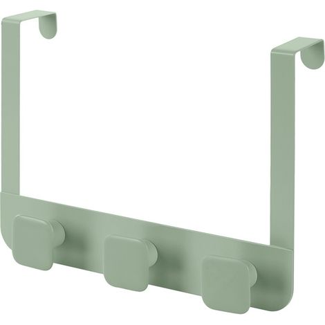 Gancio bagno triplo in acciaio e plastica verde quadrato Fiore (1/3)