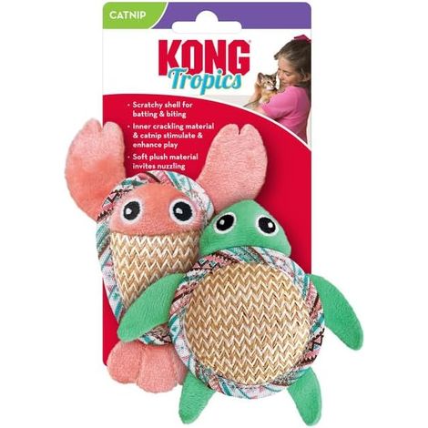 Sea Creatures 2 Pack - Catnip Filled and Crackly Inner Material - Cat Toy