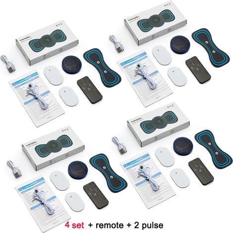 Wiederaufladbares elektrisches Nackenmassagegerät, EMS-Nackenmassagepflaster, Rückenmuskelstimulator, TENS zur Linderung von Nackenschmerzen 03036-AquaForge