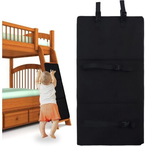 AHLSEN Housse d'échelle de lit superposé : 78 x 38 x 1,5 cm, pliable, rembourrée, sécurité renforcée, noir (1/4)