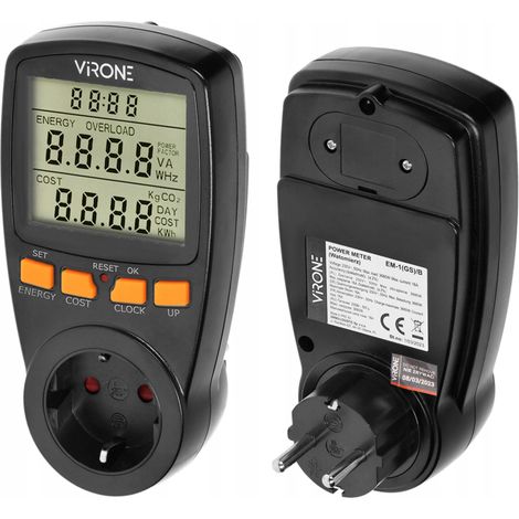 Wattmètre Orno EM-1(GS)/B 3680 W 16 A (1/3)