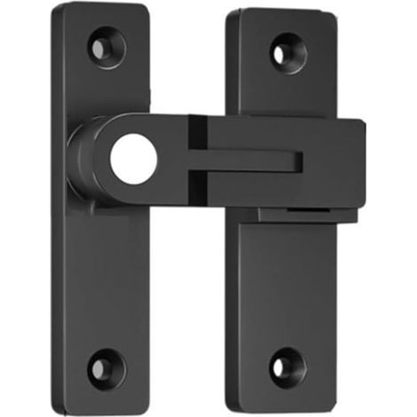 180-degree backlit door latch for indoor bathroom and sliding doors, luminous zinc alloy (black) (1/4)