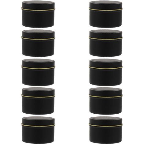 Lot de 10 boîtes de rangement en fer-blanc pour bougies d'aromathérapie et bonbons (1/5)