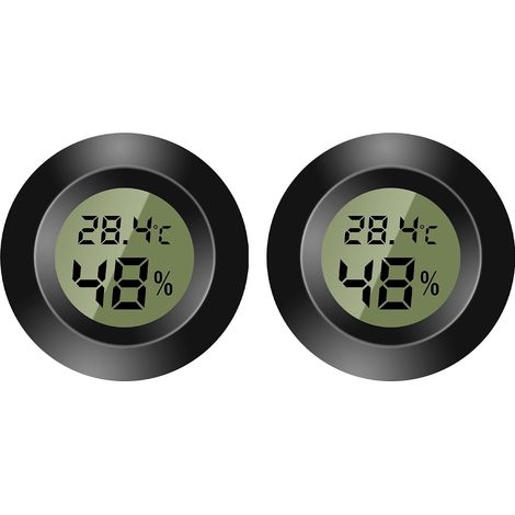 Digitales Innenthermometer – Mini-Hygrometer – Digitales LCD-Display – Innen & Außen – Feuchtigkeitsmesser für Luftbefeuchter, Keller, Babyzimmer – Fahrenheit oder Celsius (2) (1/5)
