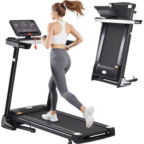 Compact Motorized Folding Treadmill for Home Use with LCD Display - Black Running Machine (1/5)