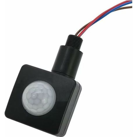 Détecteur de présence infrarouge extérieur PIR pour éclairage mural, interrupteur automatique d'alarme de mouvement, capteur corporel noir 110V-240V (1/5)
