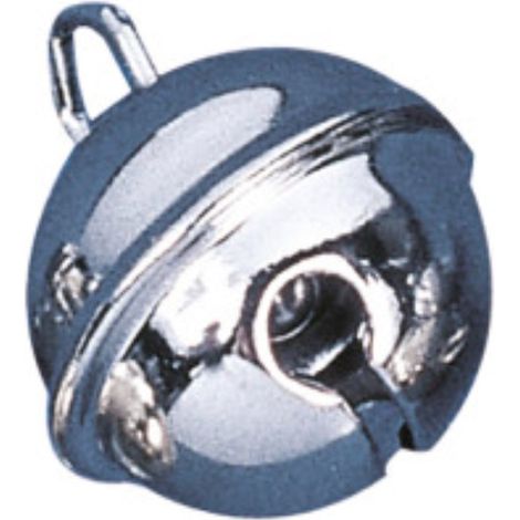 RAYHER - 10 CAMPANELLI SFERICI DECORATIVI IN METALLO CROMATO 19MM