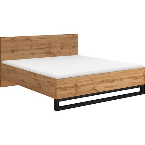 Bett 160x200 inkl. Lattenrost Eden Holz und Schwarz
