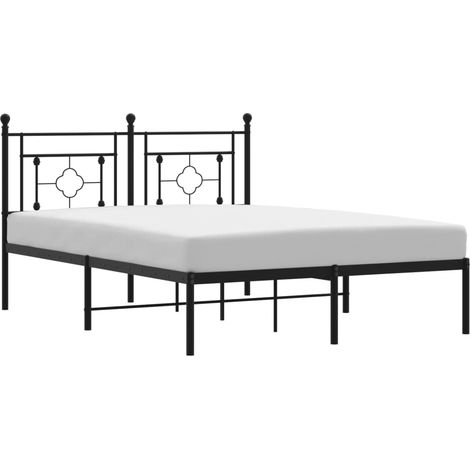 Maison Exclusive - Estructura cama sin colchón con cabecero metal