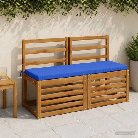 vidaXL Cojín de banco SOEST 100% Poliéster Azul Royal 110 x 40 x 5 cm (1/5)