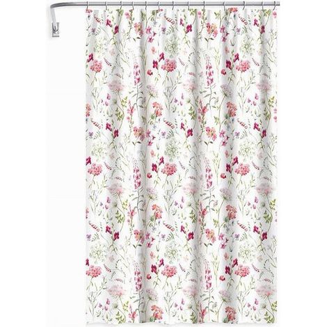 TRADE SHOP - Tenda Per Doccia Antimuffa Impermeabile 180x200cm Con 12 Anelli Bagno Fiori 69916 - (1/3)