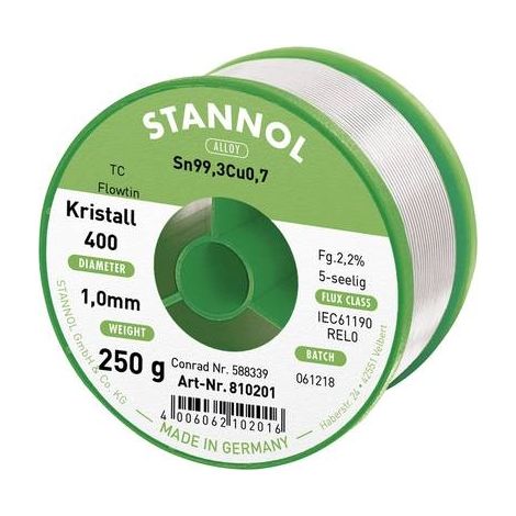 Stannol Flowtin TC hilo de soldadura sin plomo 250 g 1 mm