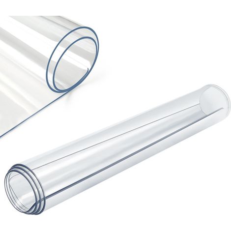 Protection de bureau transparente de 2 mm d'épaisseur, 40 × 60 cm, sous-main rectangulaire en vinyle PVC.