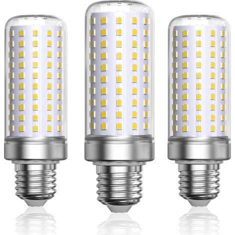 Ampoule Maïs LED E27 Blanc Froid 6000K, 1800LM, Équivaut à Ampoule Halogène 200W Lampe,Ampoules Maïs Lampe Led E27 pour salon, lustre, porche (Non dimmable,Lot de 3)