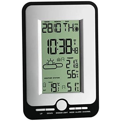 TFA-Dostmann Multy Negro, Plata LCD Batería