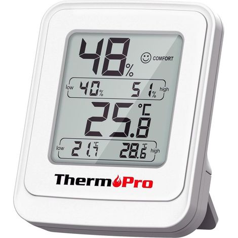 ThermoPro Digital Greenhouse Thermo-Hygrometer, Outdoor Thermometer with Max/Min Temperature Display, IPX5 Waterproof, Ideal for Indoor Plants, Grow Tents and Garden (1/5)