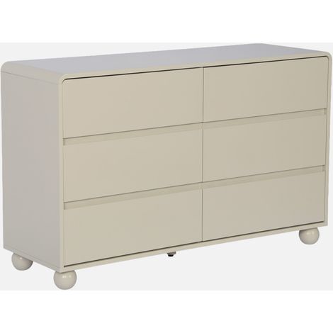 Cómoda infantil efecto madera lacada con 6 cajones (1/5)