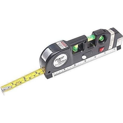 Multifunktionaler tragbarer Linienlaser – Hellerer Vertikal-Nivellierlaser – 4-in-1-Rotlaser – Infrarot-Nivellierlaser – Kreuzlaserstreifen mit 2,5 m Maßband (1/5)