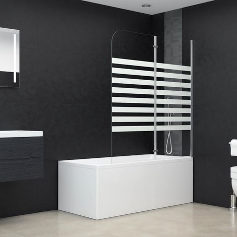 Cabine de douche 120x140 cm à rayures en verre trempé