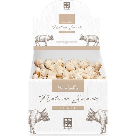 Boîte à os à noeuds blanche pour chiens