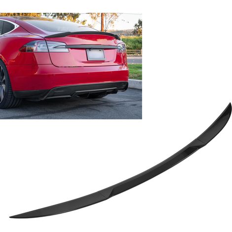 Dreiteiliger Heckspoiler in Hochglanzschwarz für Tesla Model 3 2017-2023B (ohne erhabene Punkte) (1/5)