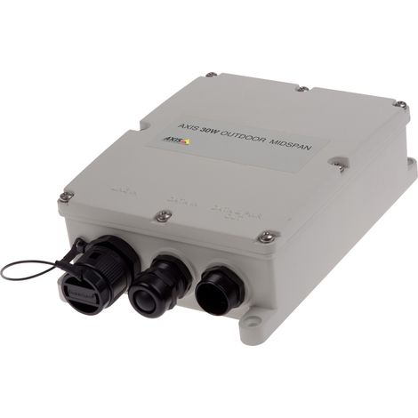 AXIS Midspan - Inyector de corriente - CA 100-240 V - 30 vatios - para AXIS C1410, M3067, M3068, M3205, M4308, P3818, P5654, Q1615, Q6075, Q9216, P37