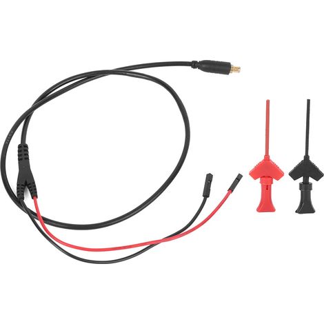 Connecteur de câble de Test avec crochet de Test de 2mm, ouverture rouge et noire pour Oscilloscopes (1/5)