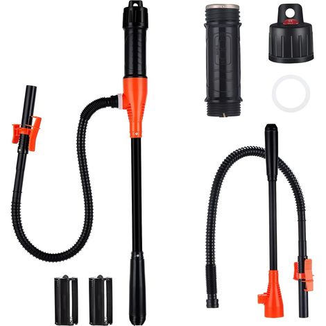 Pompe à Essence Électrique à Piles, Pompe de Transfert de Liquide à Piles, Pompe de Transfert Carburant Portable 2.4GPM pour Essence, Diesel, Huile, Gaz, Eau, Aquarium (No Batteria) (1/5)