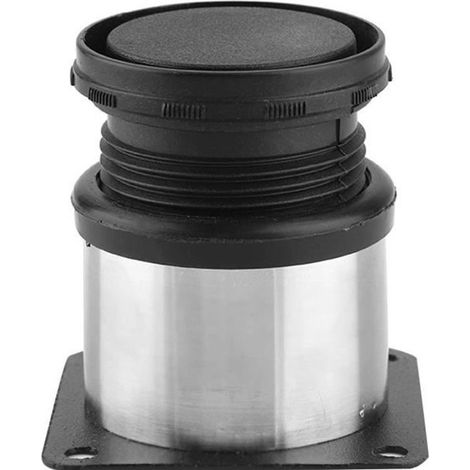 Pied de meuble réglable en acier inoxydable - XUY - 50x50mm - Noir - Lot de 4 (1/4)