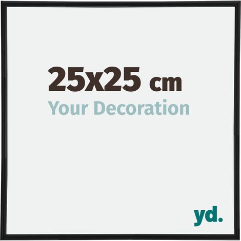 yd. - Cadre photo 25x25 - Noir Mat - Plastique - Annecy