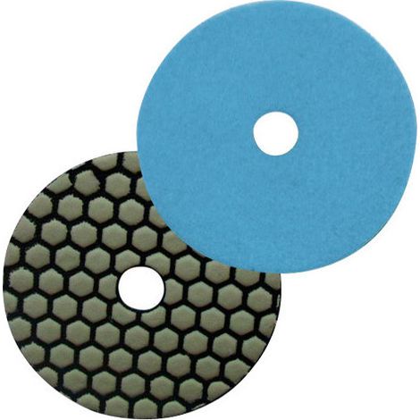 Pad de polissage diamanté à sec auto-agrippant D.125 mm x Gr. 400 - Granit, marbre, pierre naturelle - Diamwood (1/2)