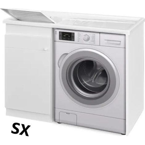 Dianhydro – Lavabo sur colonne en résine – Résistant aux UV – Pied réglable – Dimensions H. 85,5 cm – L. 63 cm – Profondeur bol 25 cm