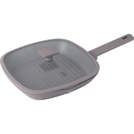 Sartén parrilla de titanio con tapa de 28 cm Berlinger Haus BH-8097 color topo (1/5)