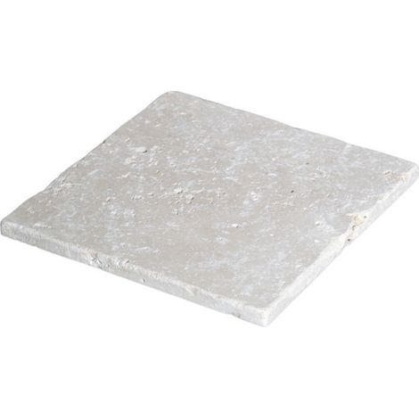Carrelage Travertin Beige Clair 1er choix Vieilli - 20,3x20,3x1,2 cm (1/5)